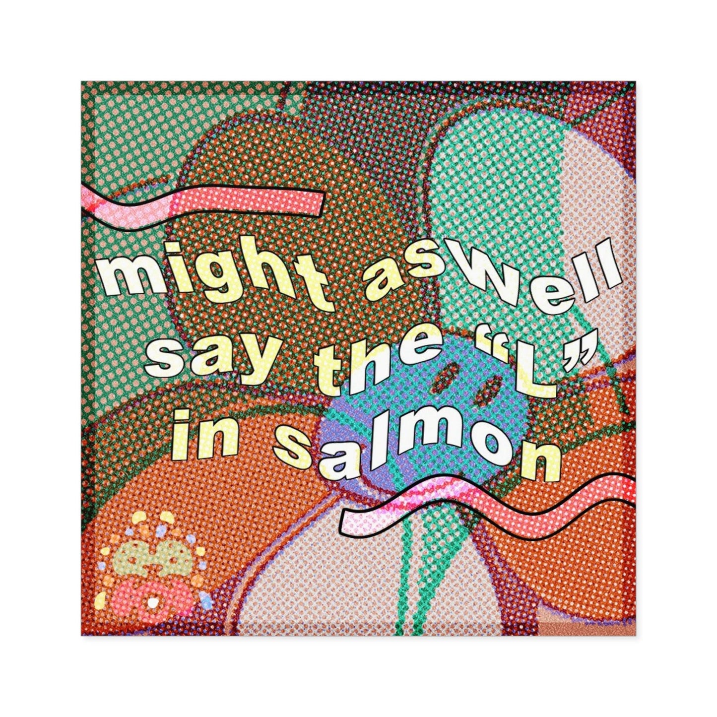 Salmon - Square Stickers - FunTakers