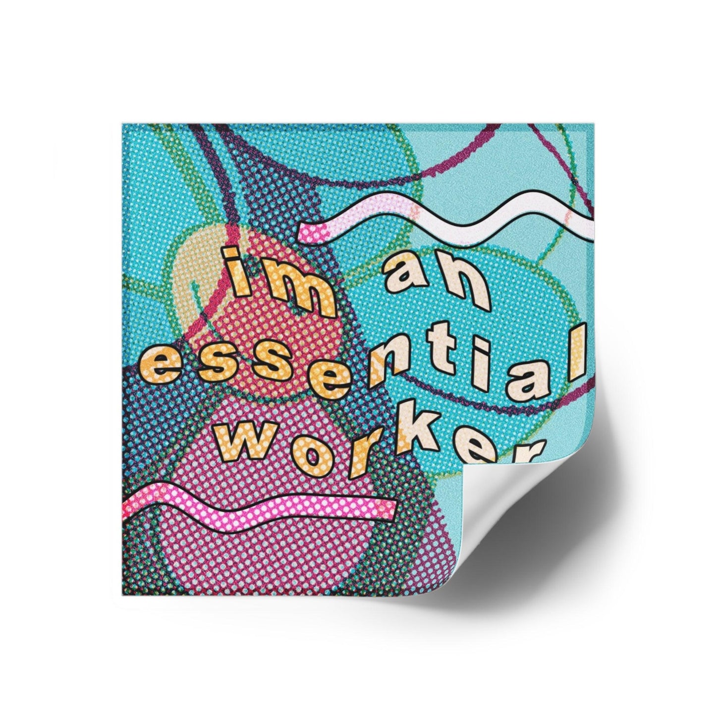 Essential Worker Square Stickers | FunTakers