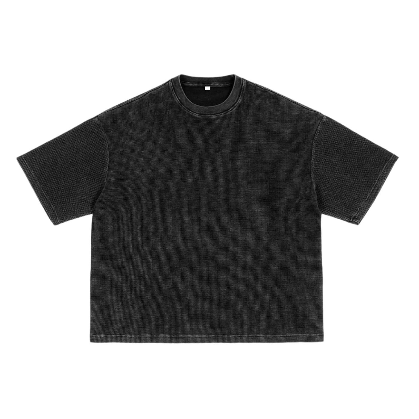 Waffle Texture Washed Boxy Tee - FunTakers