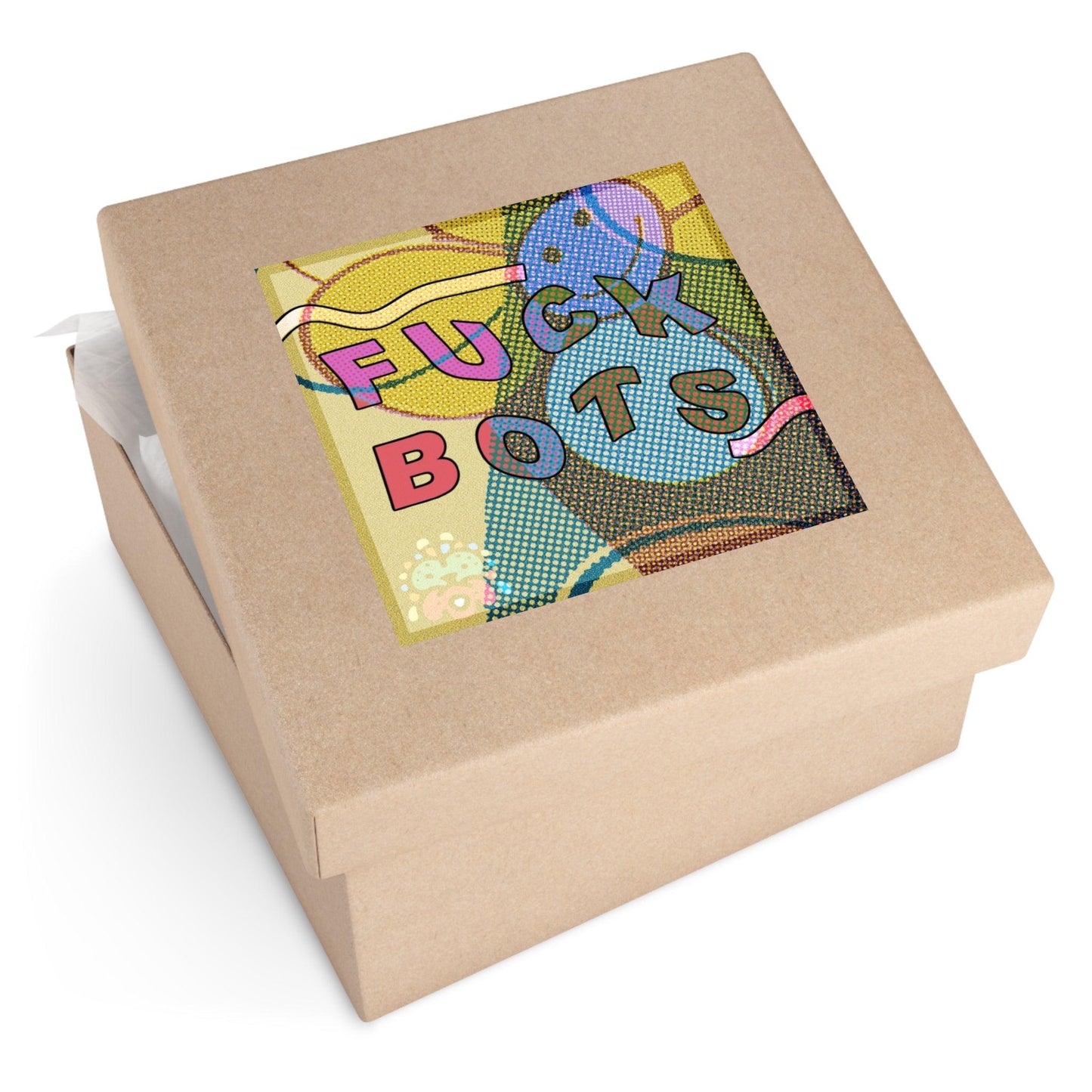 Fuck Bots - Square Stickers