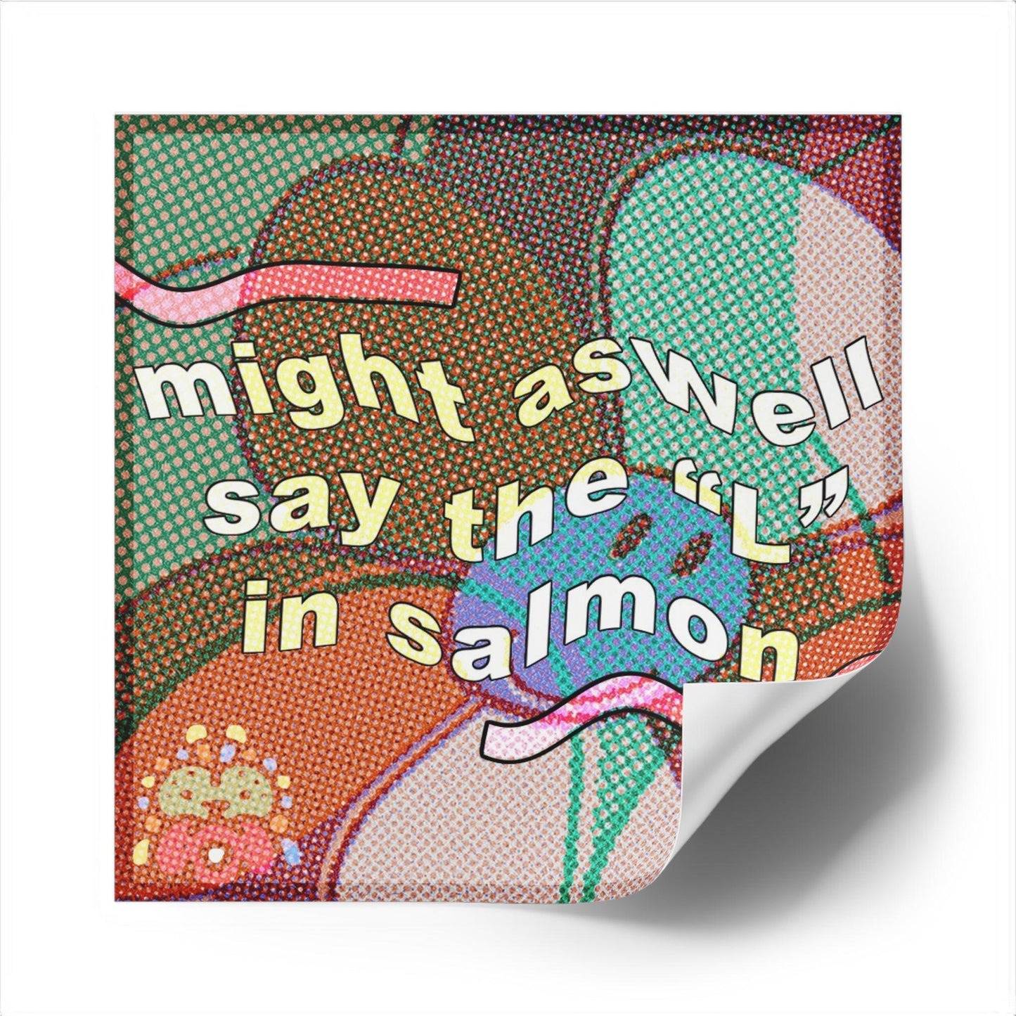 Salmon - Square Stickers - FunTakers