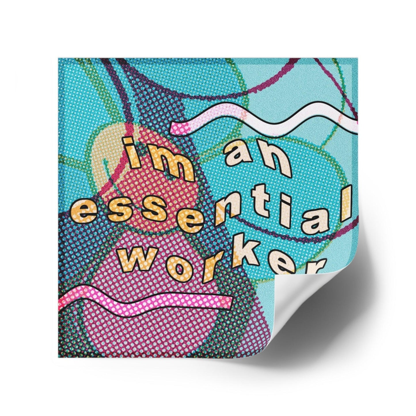Essential Worker Square Stickers | FunTakers