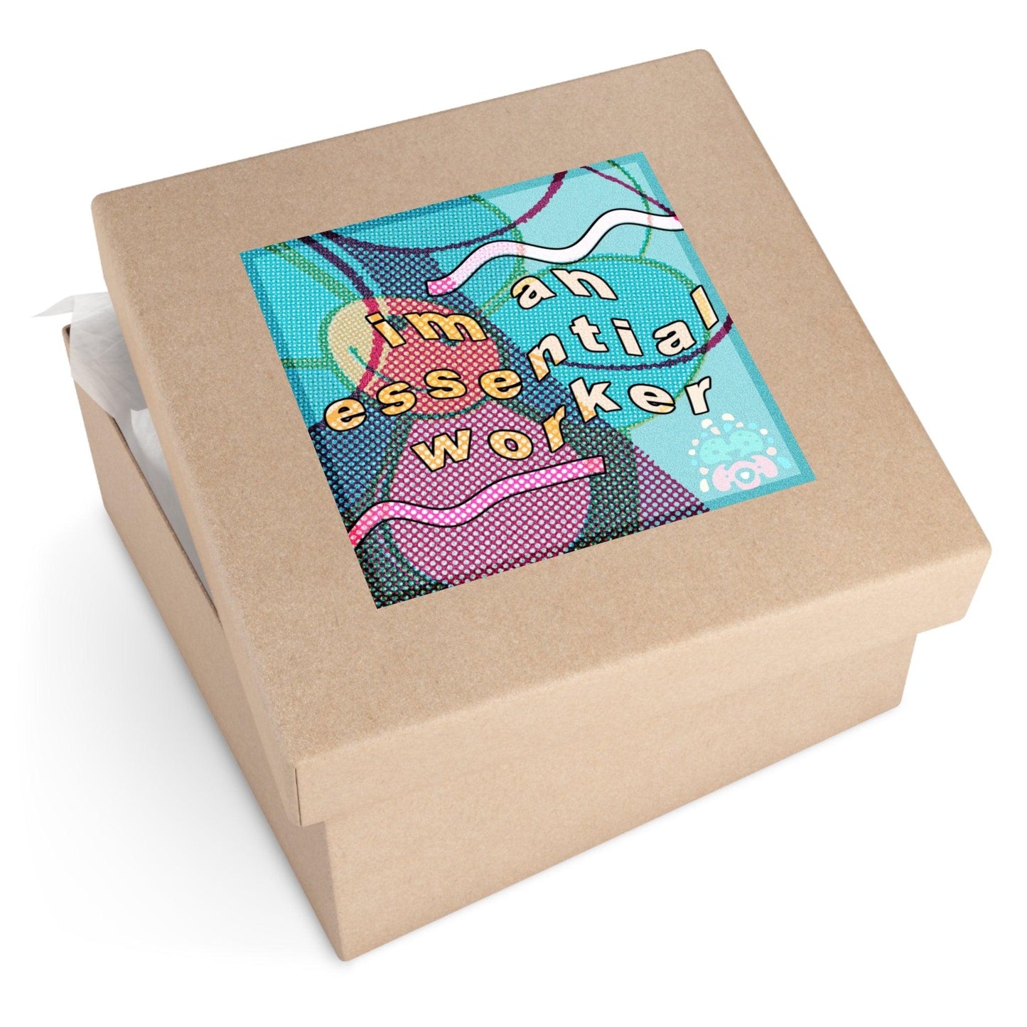 Essential Worker - Square Stickers