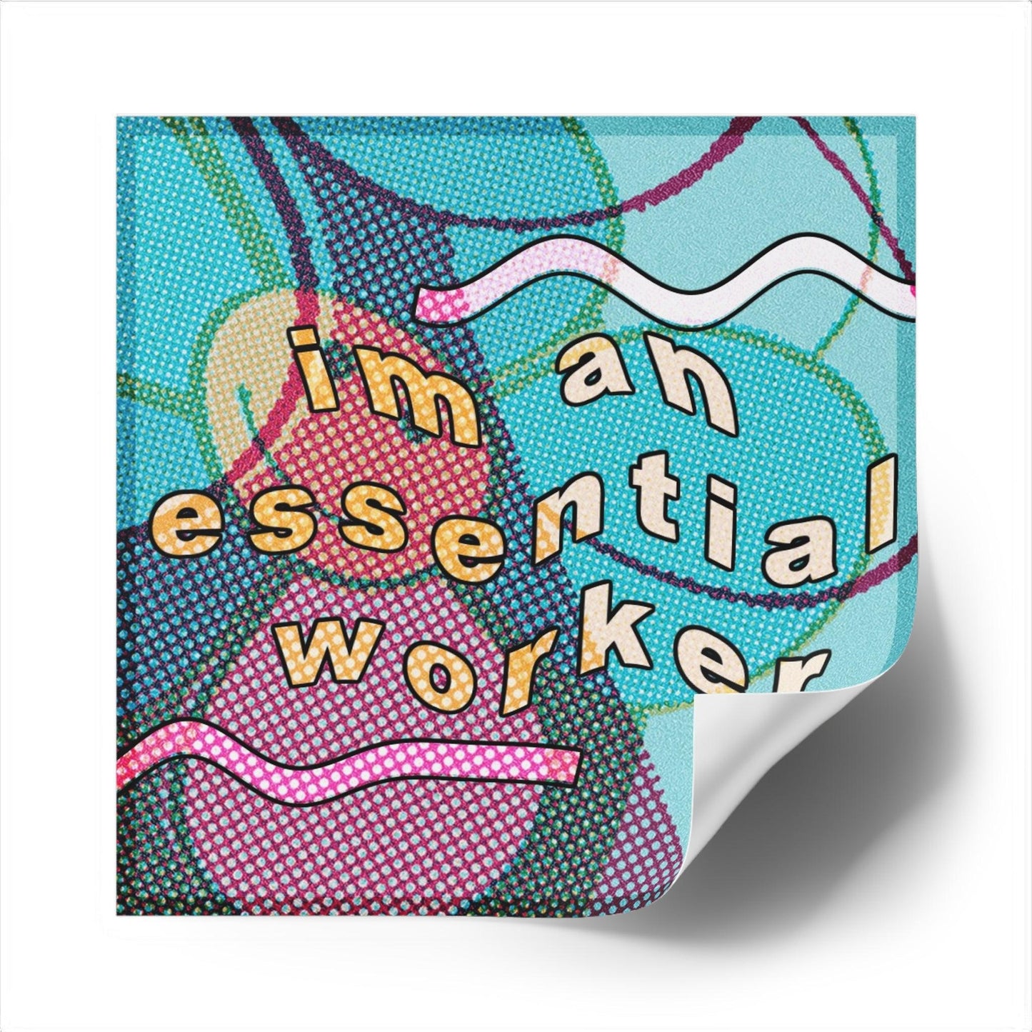Essential Worker Square Stickers | FunTakers