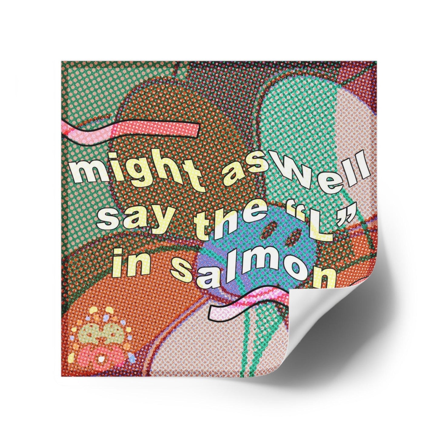 Salmon - Square Stickers - FunTakers