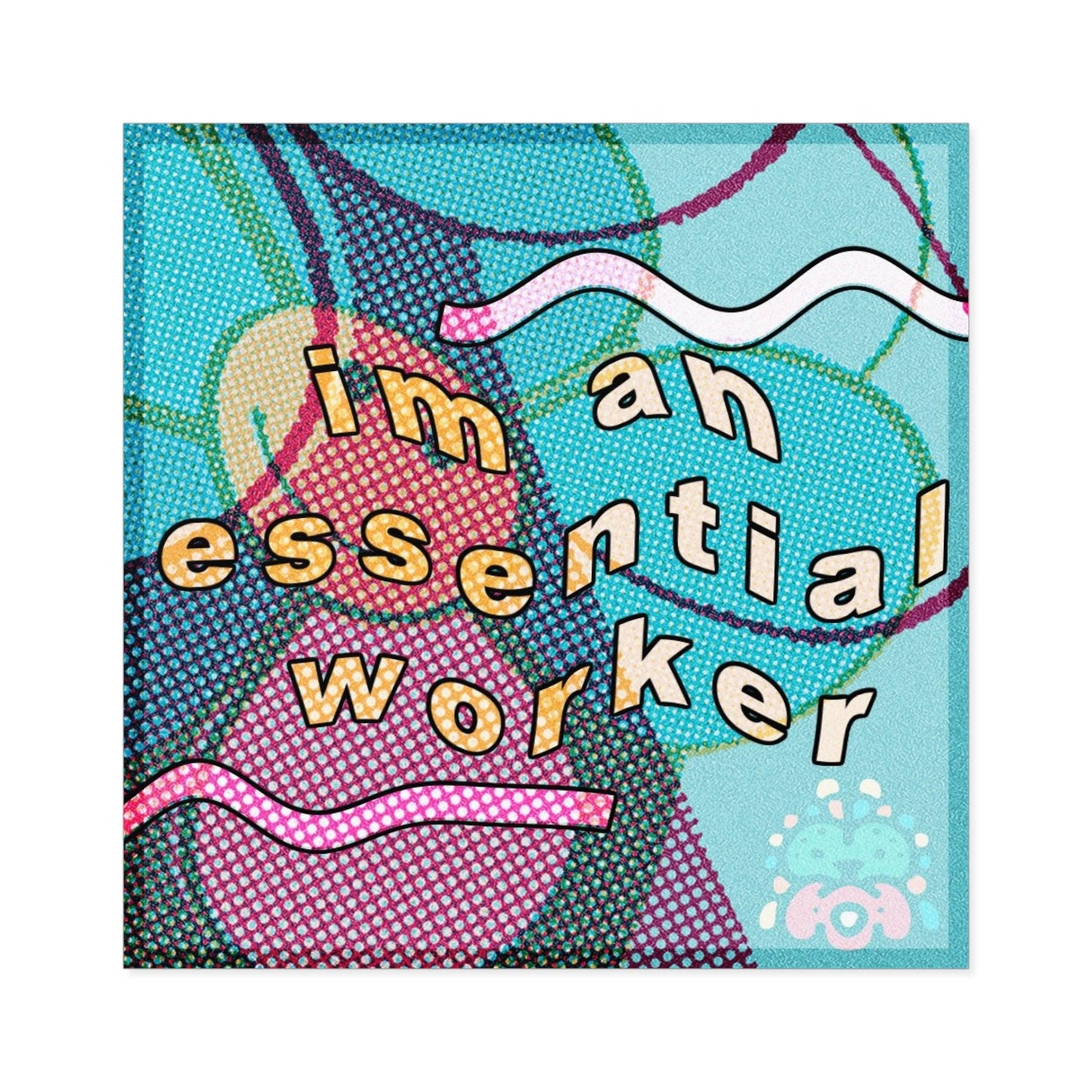 Essential Worker - Square Stickers