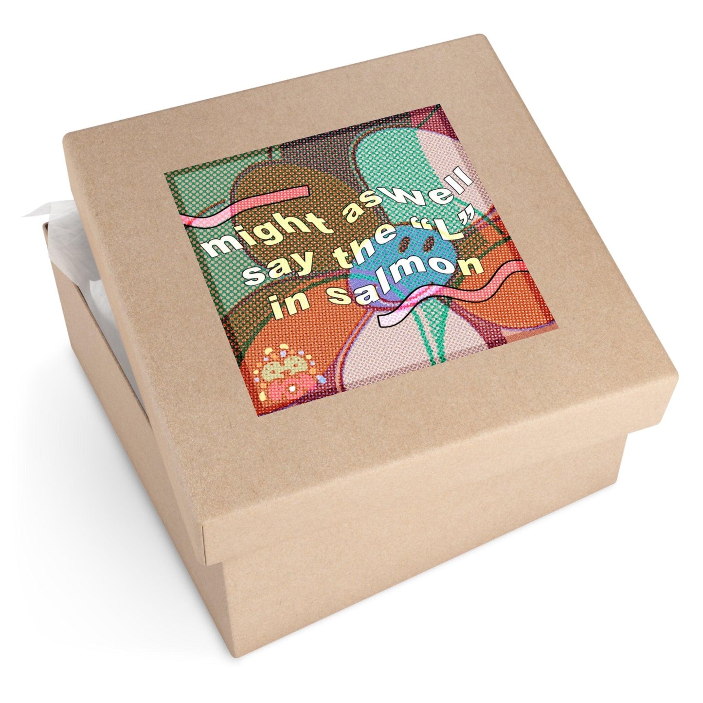 Salmon - Square Stickers - FunTakers