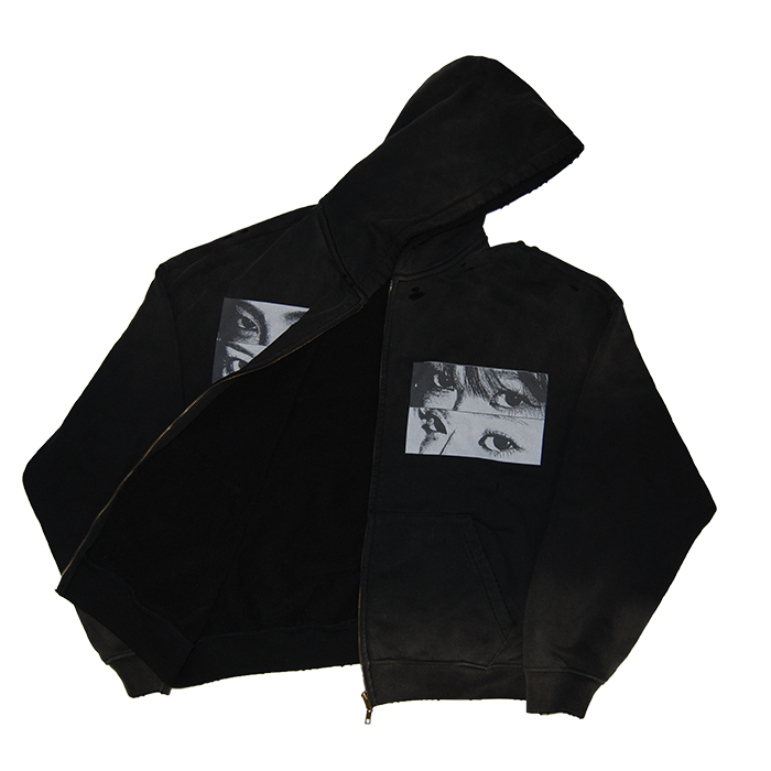 Eyes For Fun Hand-Frayed Zip-Up - FunTakers
