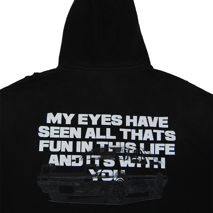 Eyes For Fun Hand-Frayed Zip-Up - FunTakers