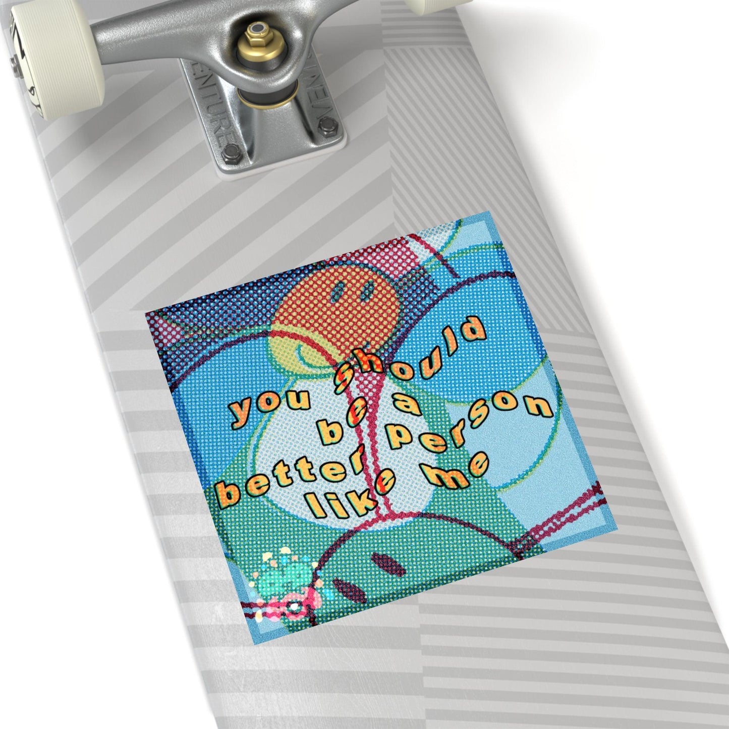 Inspirational square stickers