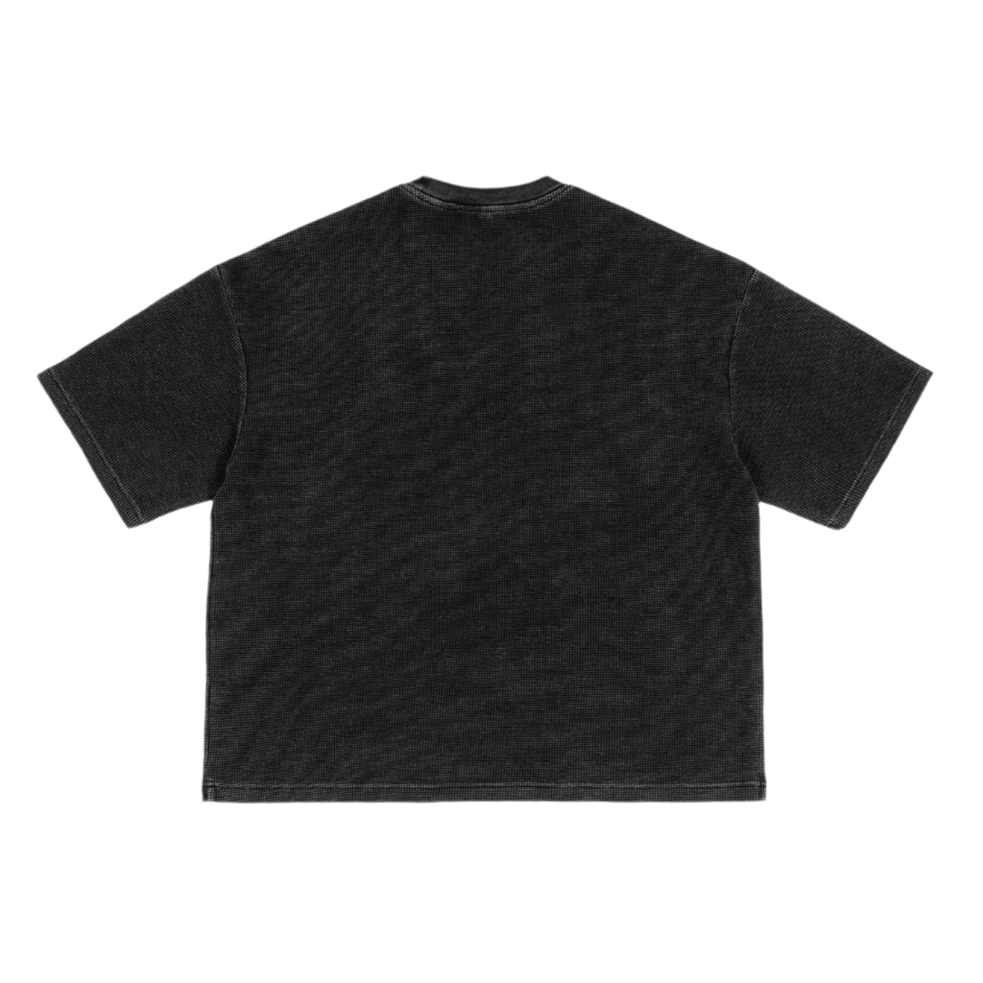Waffle Texture Washed Boxy Tee - FunTakers
