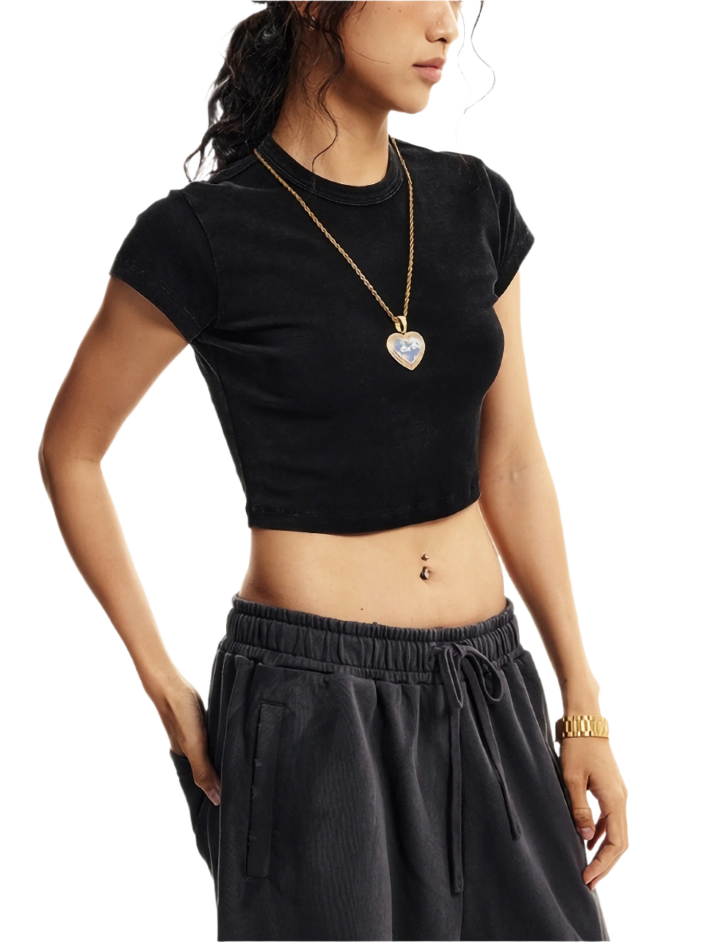 Snow Washed Crop Top - FunTakers