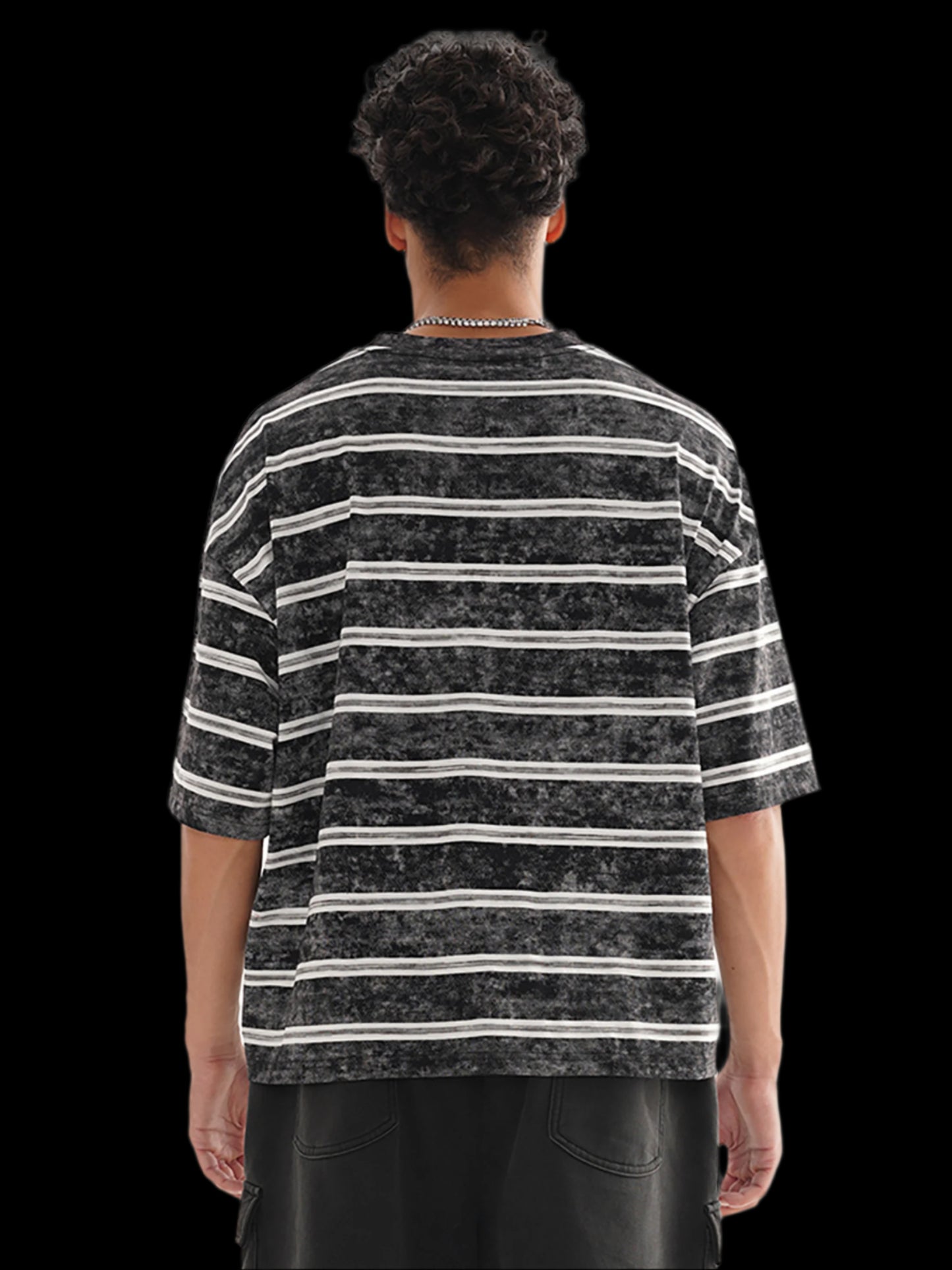 Snow Wash Striped Box Tee - FunTakers