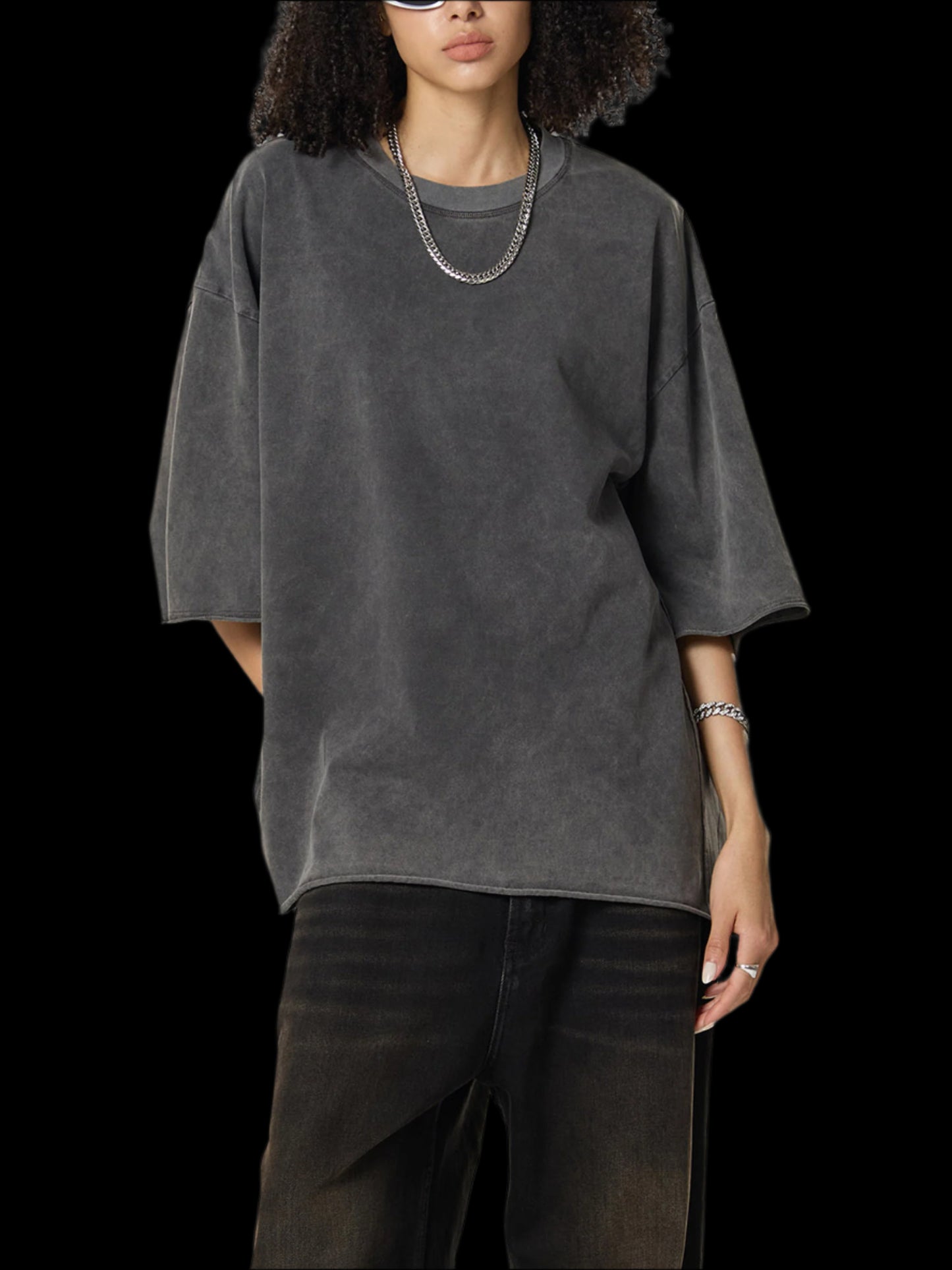 Raw Edge Snow Washed Boxy Tee - FunTakers