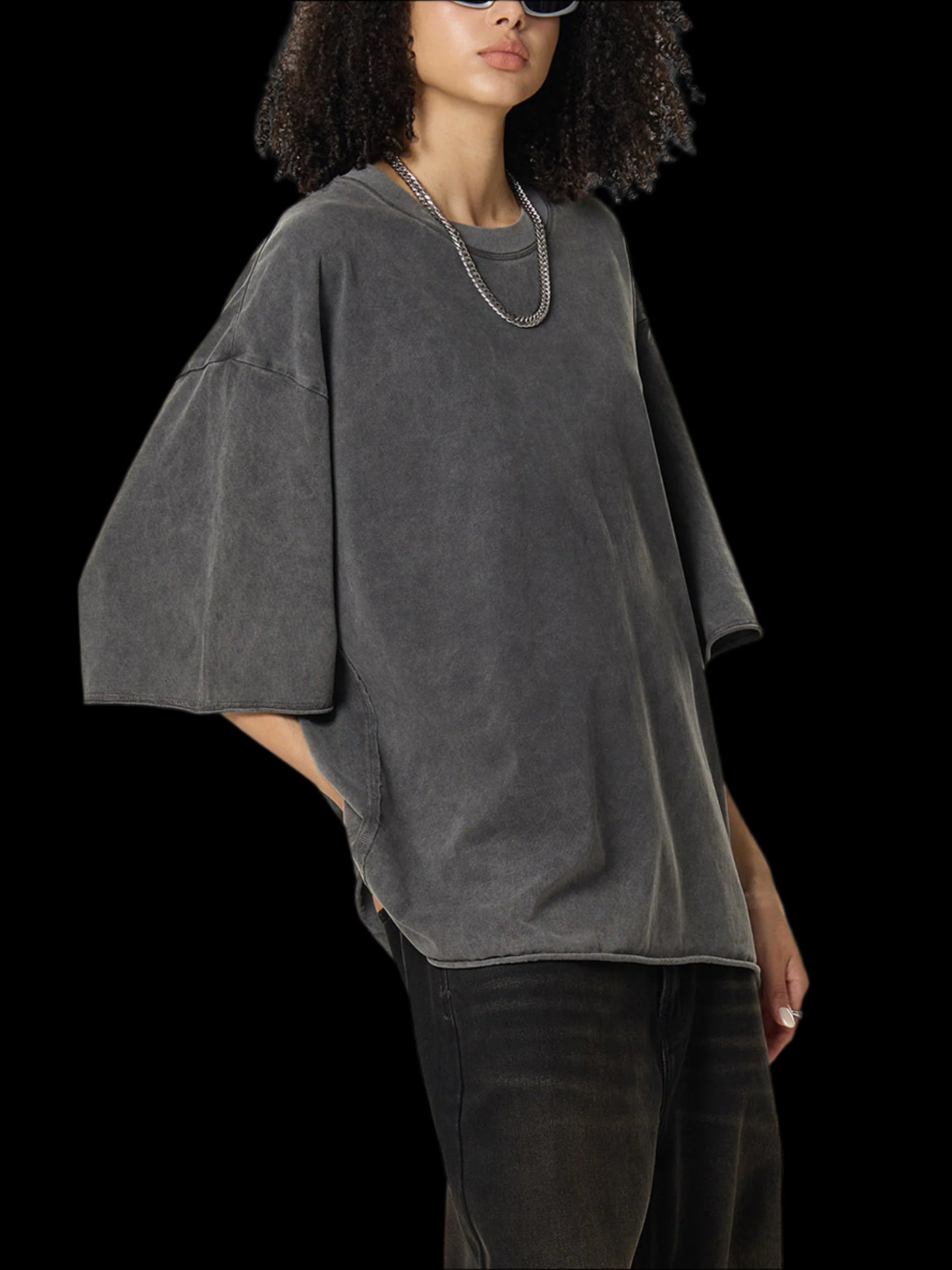 Raw Edge Snow Washed Boxy Tee - FunTakers