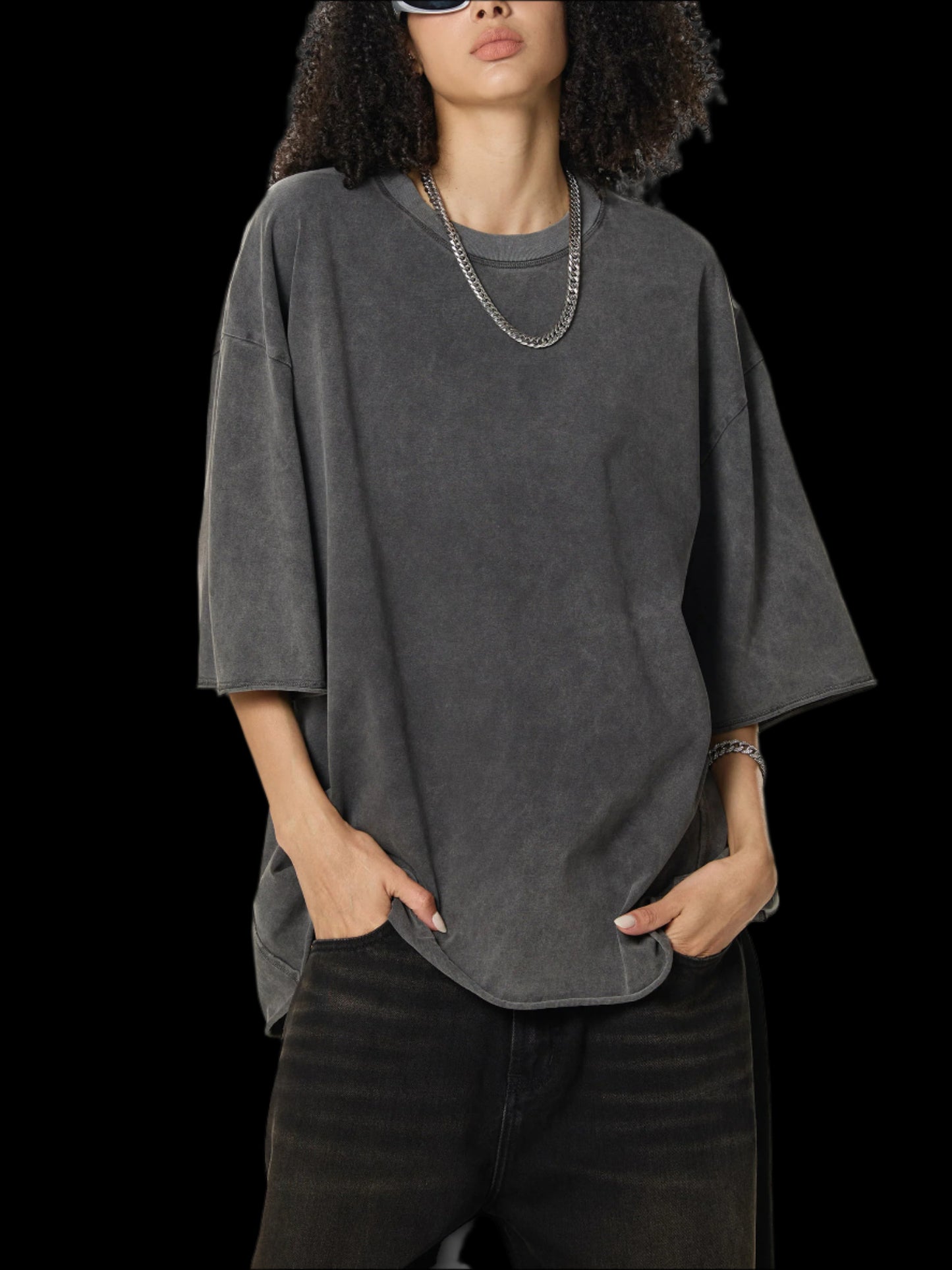 Raw Edge Snow Washed Boxy Tee - FunTakers
