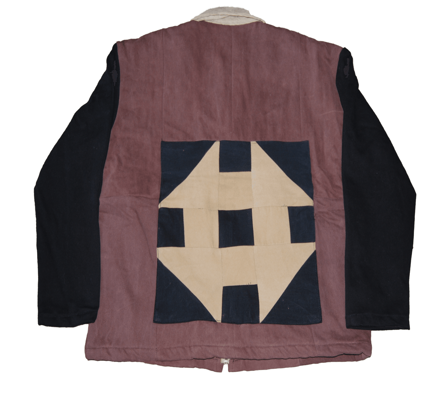 maroon black sleeves cross pattern pockets small2 med4 large3 back