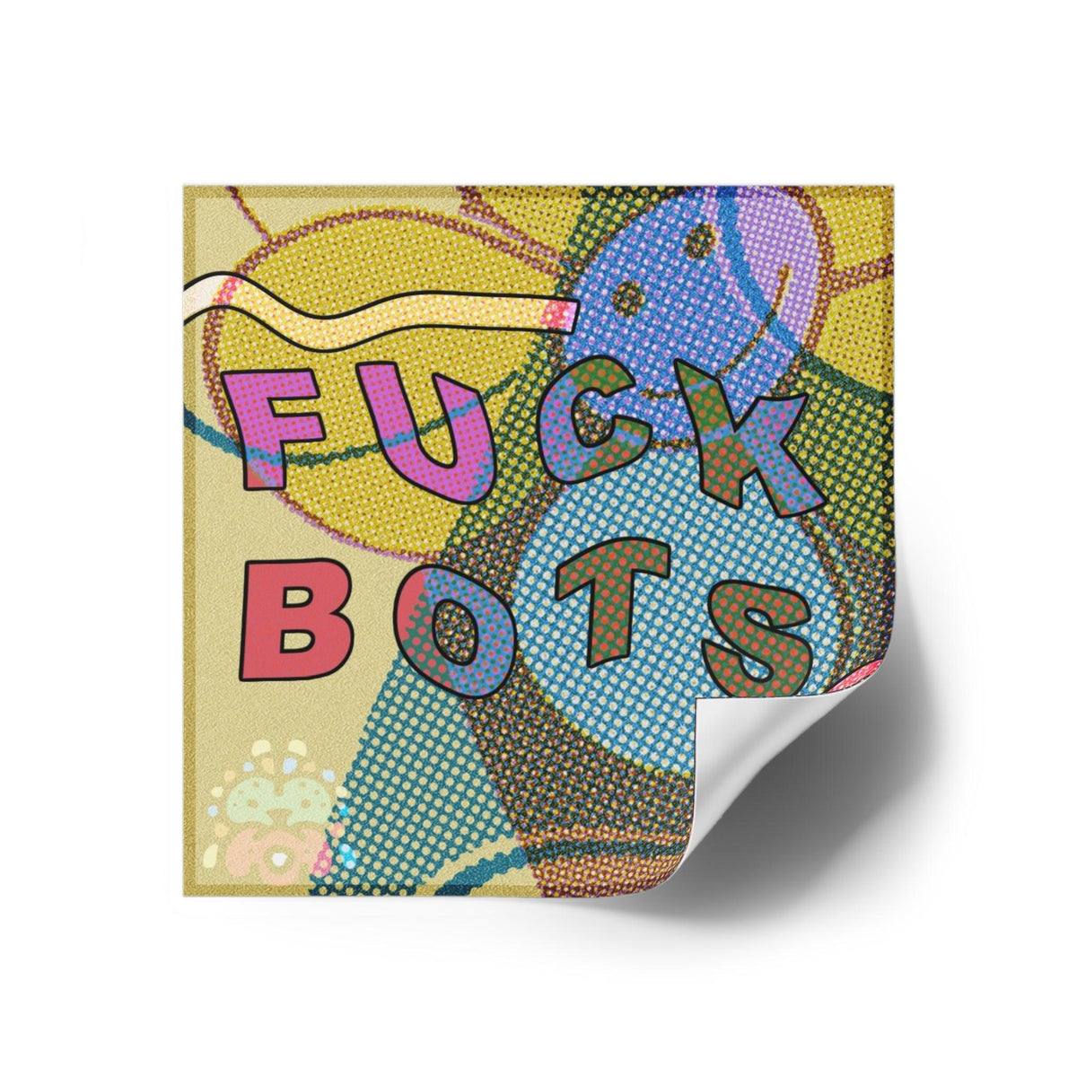 Fuck Bots - Square Stickers - FunTakers