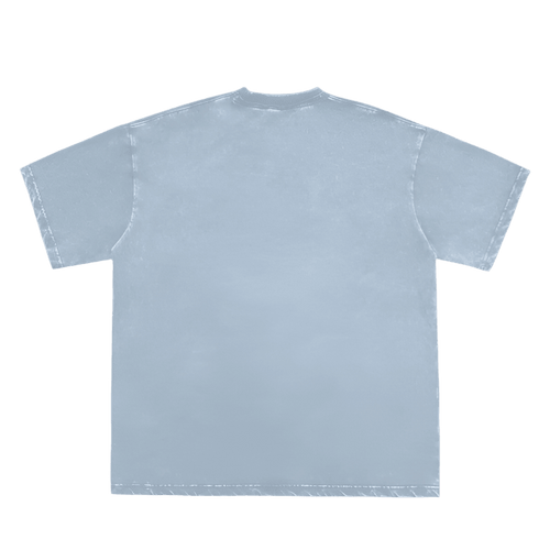 Double Neckline Scattered Edge Frayed Vintage Washed Tee - FunTakers