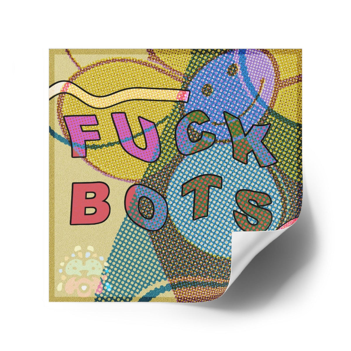 Fuck Bots - Square Stickers - FunTakers