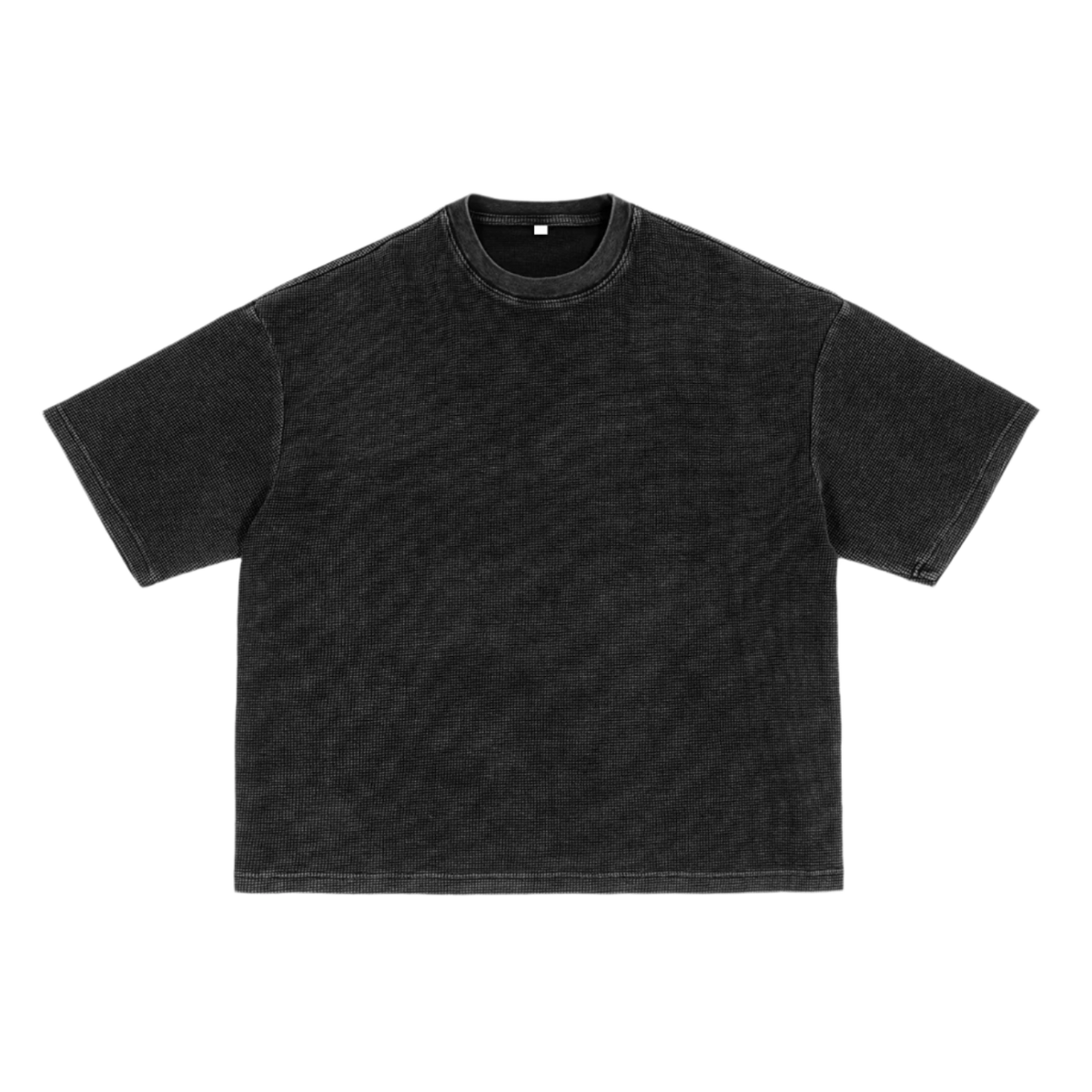 Waffle Texture Washed Boxy Tee - FunTakers