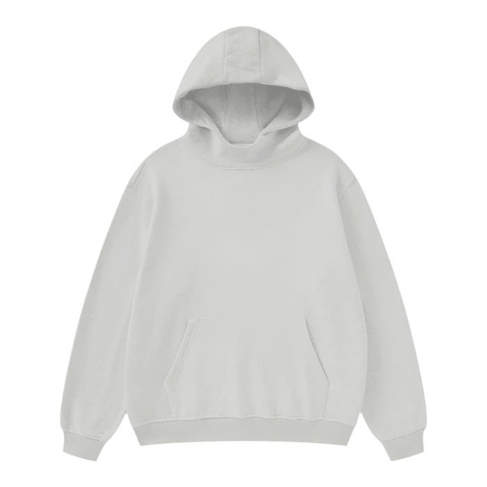 High Neck Insulated Solid Color Fleece Hoodie - FunTakers