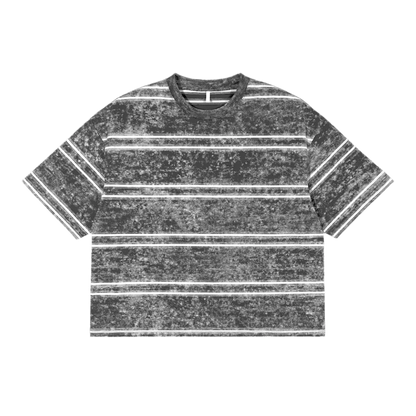 Snow Wash Striped Box Tee - FunTakers