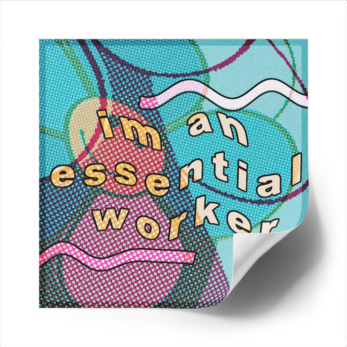 Essential Worker - Square Stickers - FunTakers