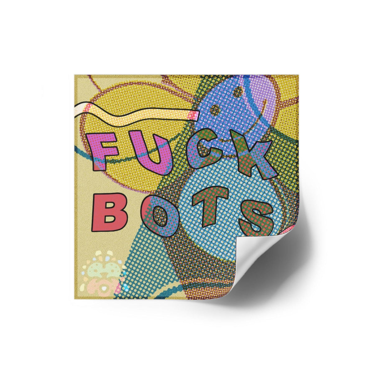 Fuck Bots - Square Stickers - FunTakers