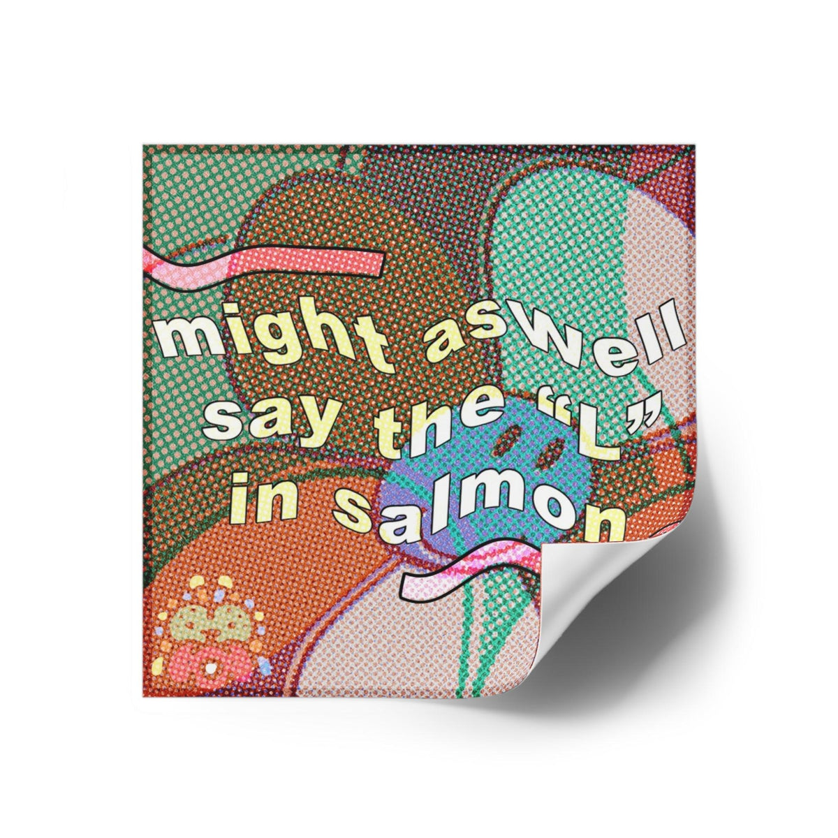 Salmon - Square Stickers - FunTakers