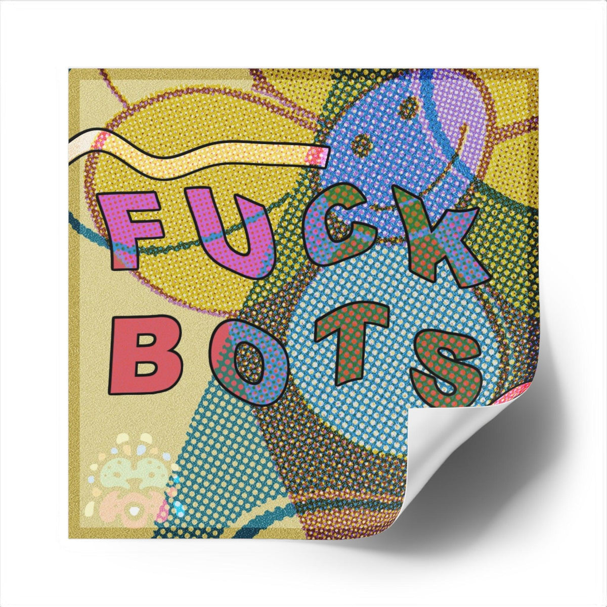 Fuck Bots - Square Stickers - FunTakers
