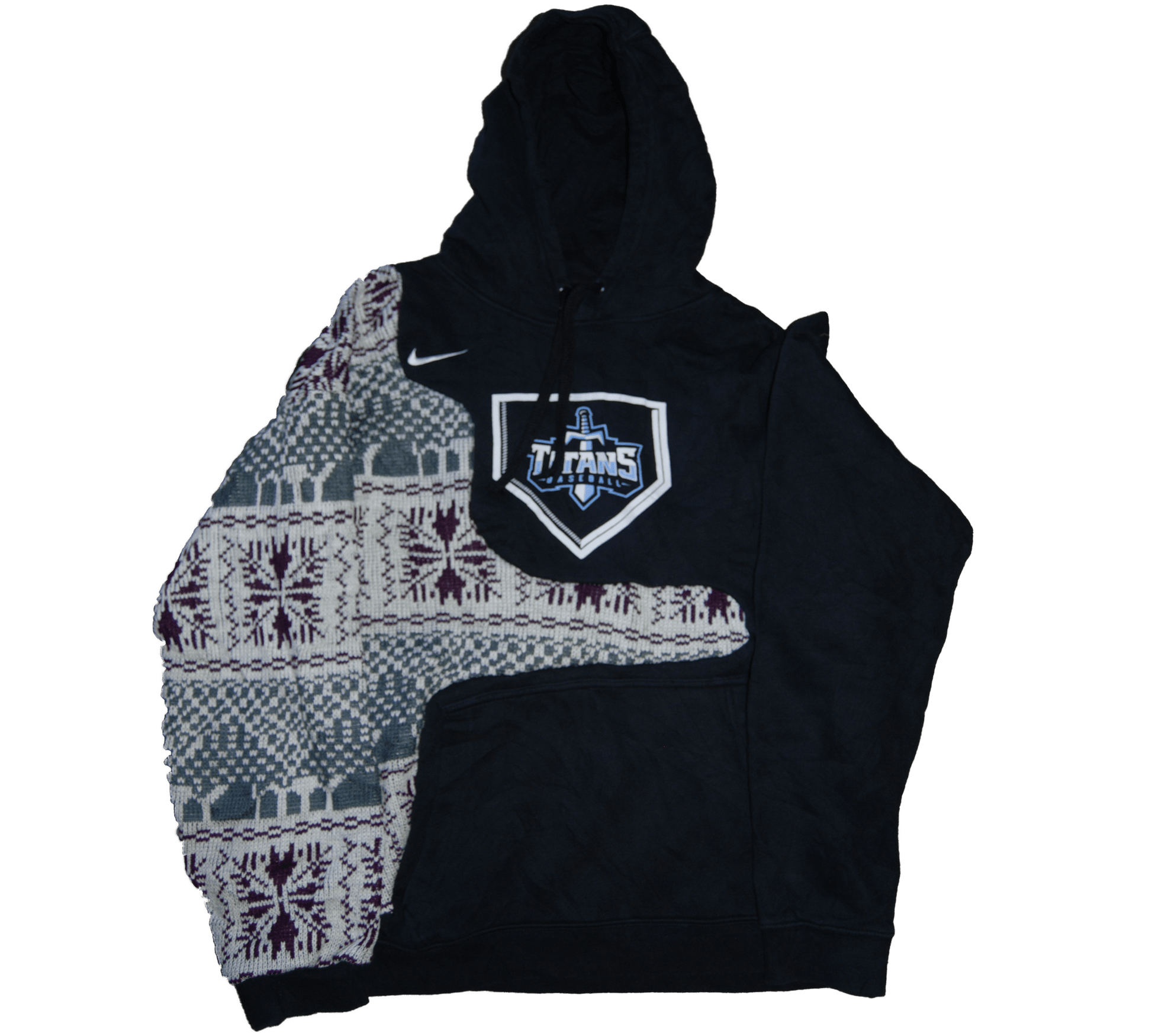 Black Titan Baseball hoodie with coogi arm