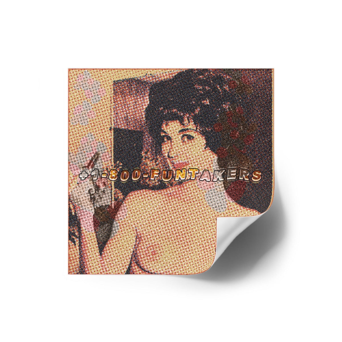 1-800-FUNTAKERS - Square Stickers - FunTakers