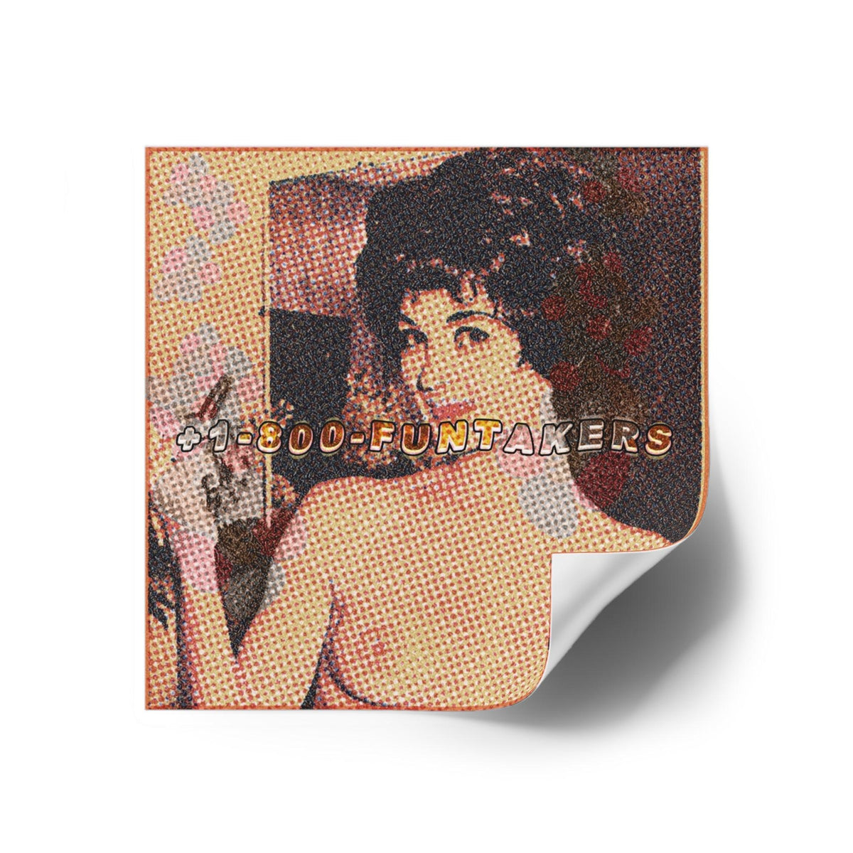 1-800-FUNTAKERS - Square Stickers - FunTakers