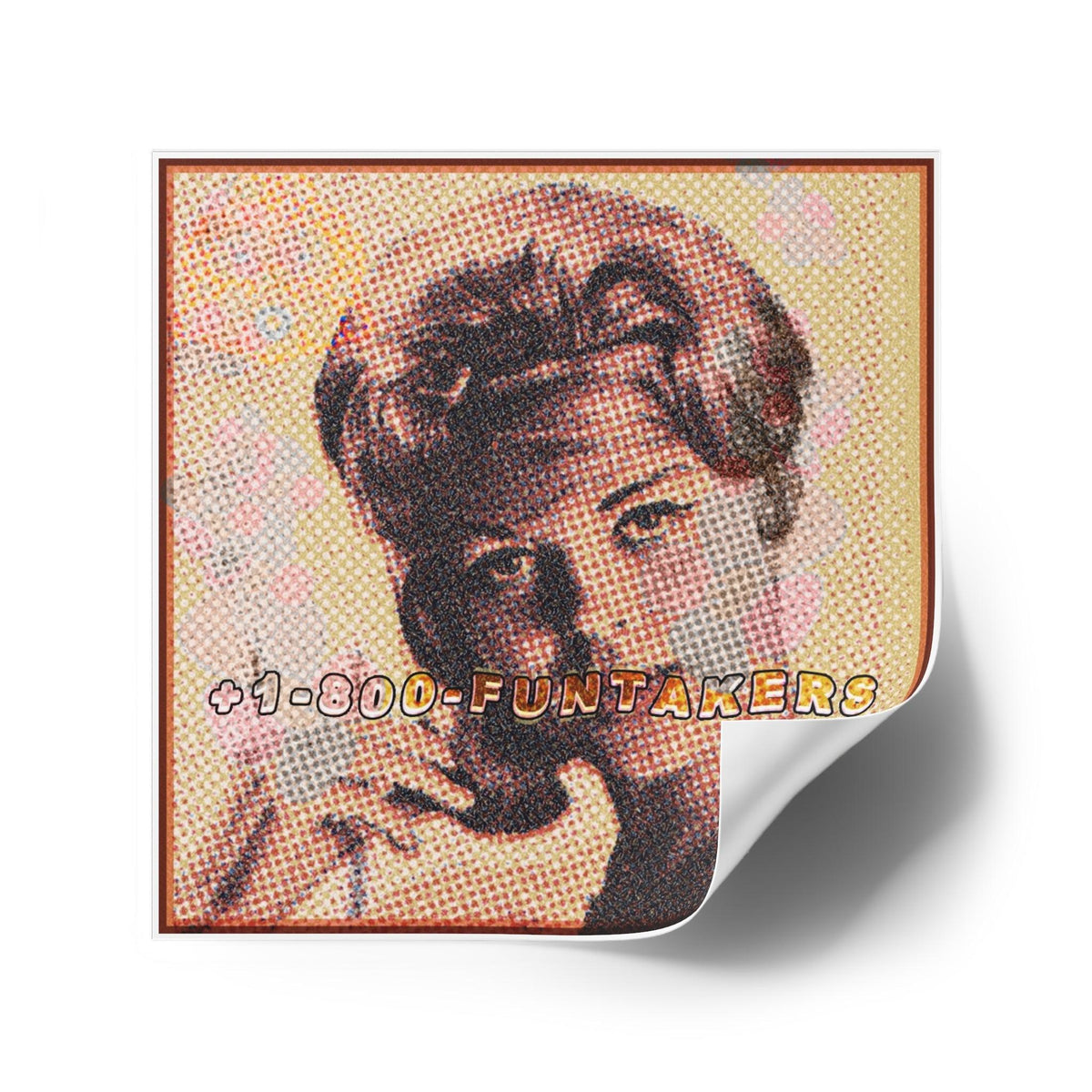 1-800-FUNTAKERS - Square Stickers - FunTakers