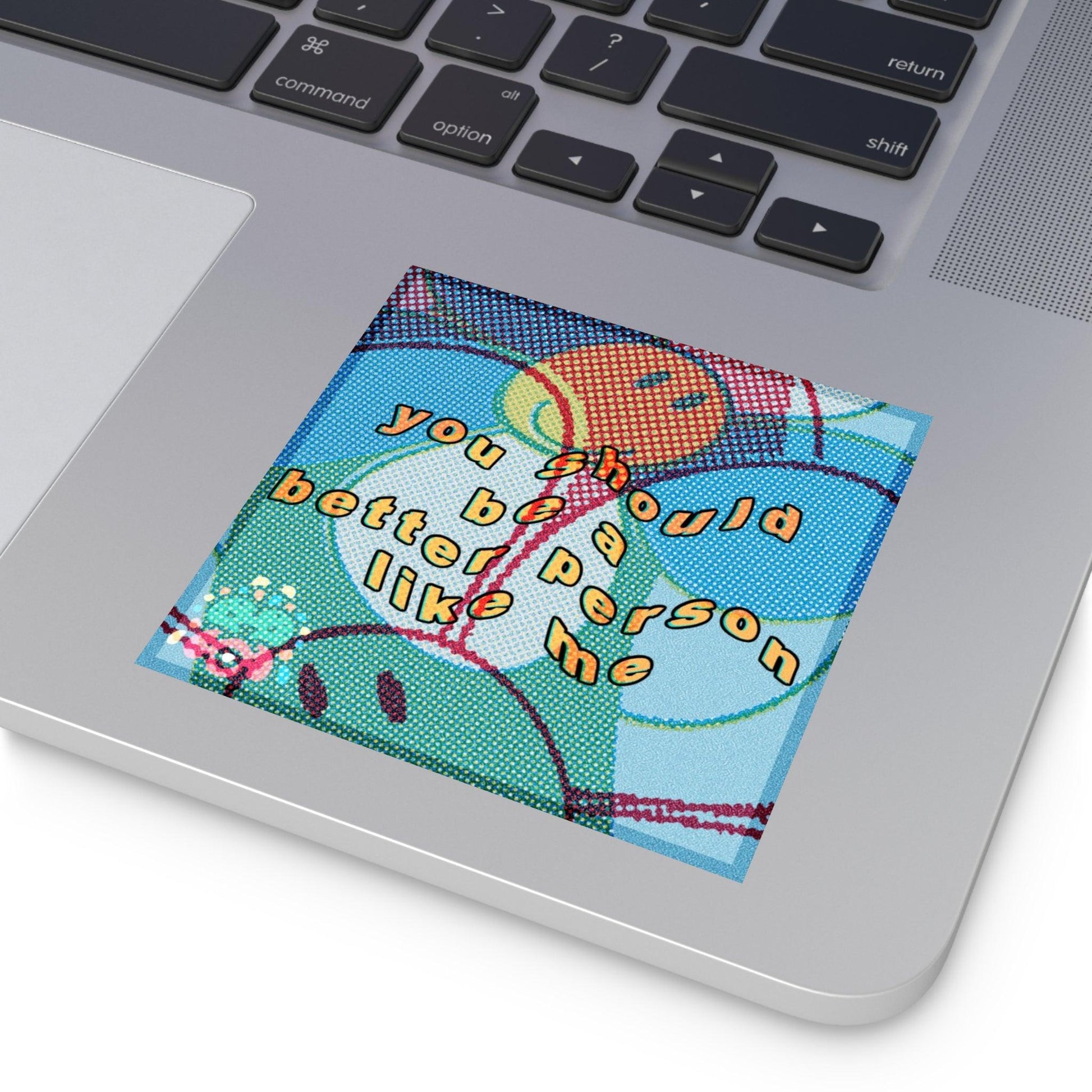 Weatherproof square stickers 