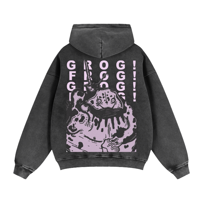 Grog Frog Boxy Hoodie - FunTakers