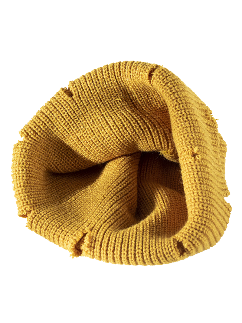 Distressed Cuffed Knit Beanie - FunTakers