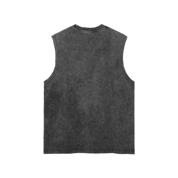 Snow Washed Frayed Hem Tank Top