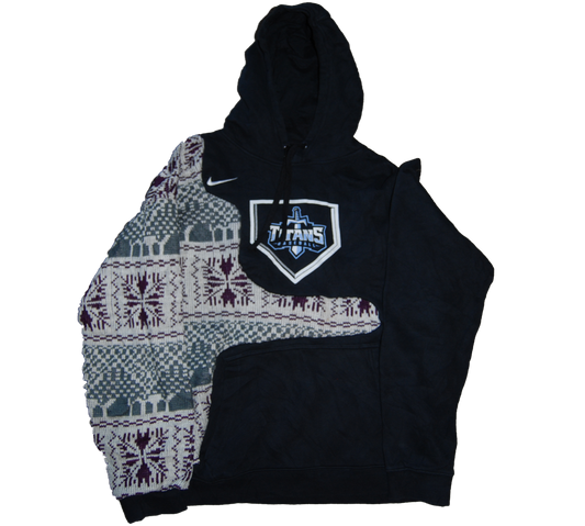 Black Titan Baseball hoodie with coogi arm