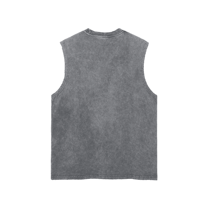 Snow Washed Frayed Hem Tank Top