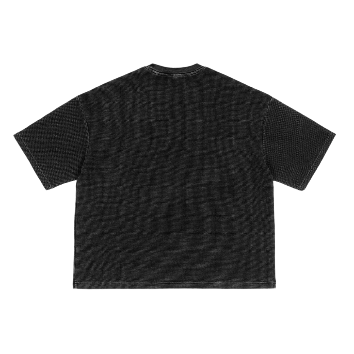 Waffle Texture Washed Boxy Tee - FunTakers