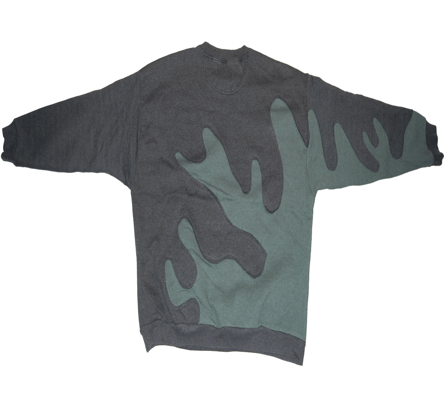 Dark Gray S-Star Sweater with Green Splatter effect