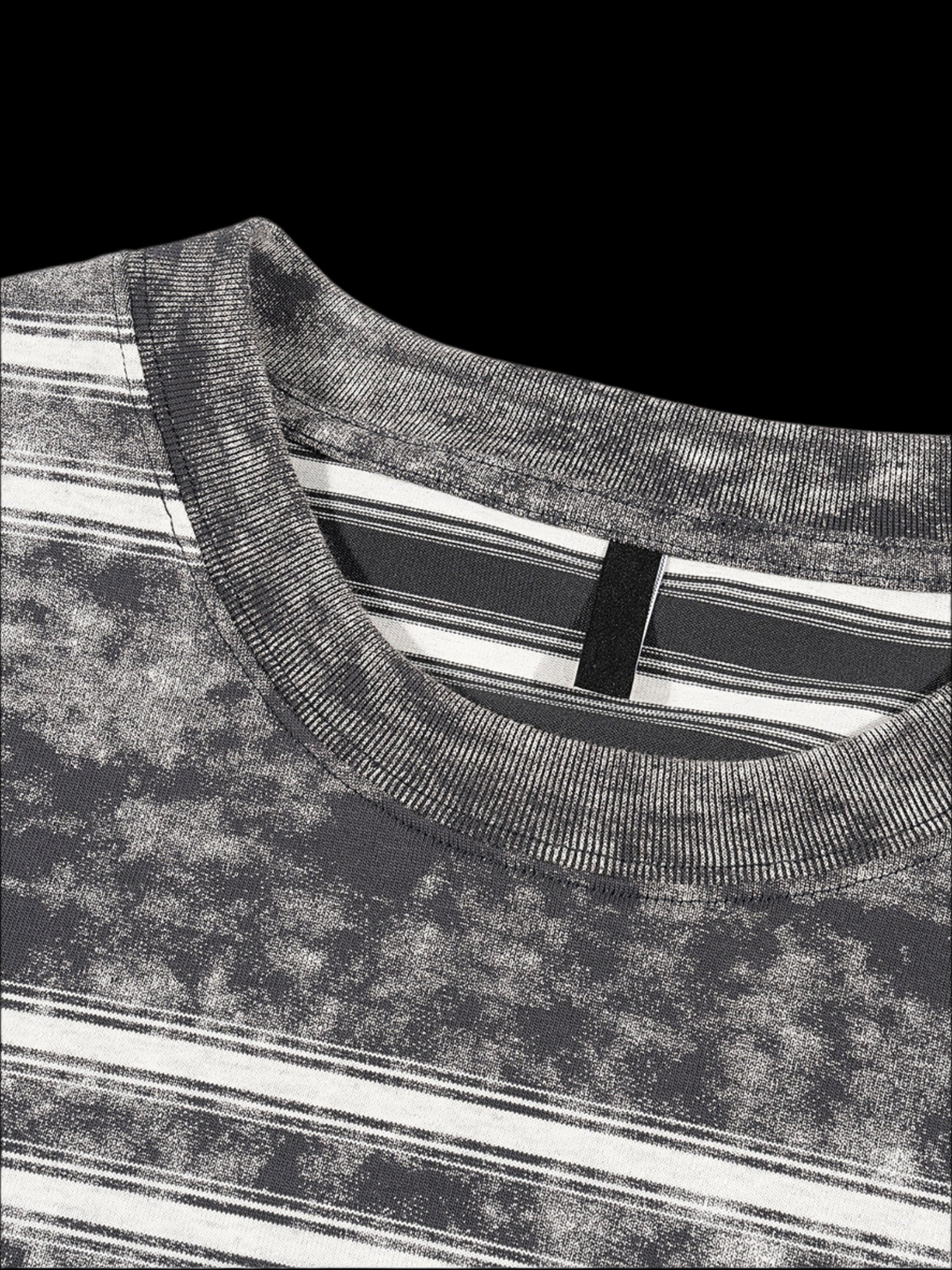 Snow Wash Striped Box Tee - FunTakers