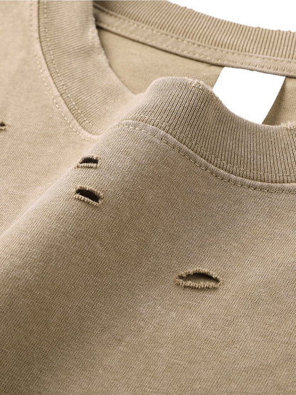 Heavy Snow Wash Frayed Tee - FunTakers