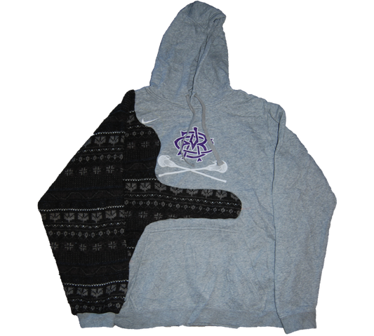 Gray Lacrosse Hoodie with coogi arm