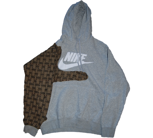 Gray Nike Hoodie with Woven coogi arm