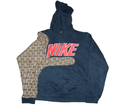 Black Nike Hoodie with red NIKE logo and woven coogi arm